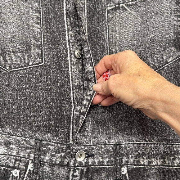 Rag & Bone Liquid Miramar Mini Dress in Washed Black "Denim" Size M - Picture 7 of 14